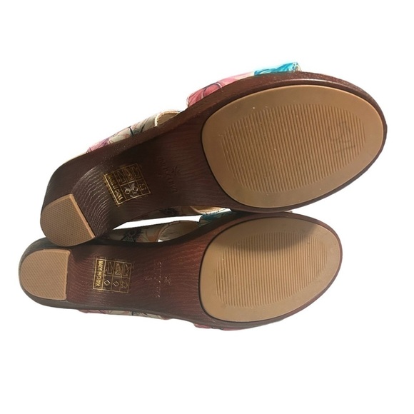 Host Pick Anuschka Women’s Vintage Garden Women Leather Platform Slide Size 9 - Picture 5 of 6